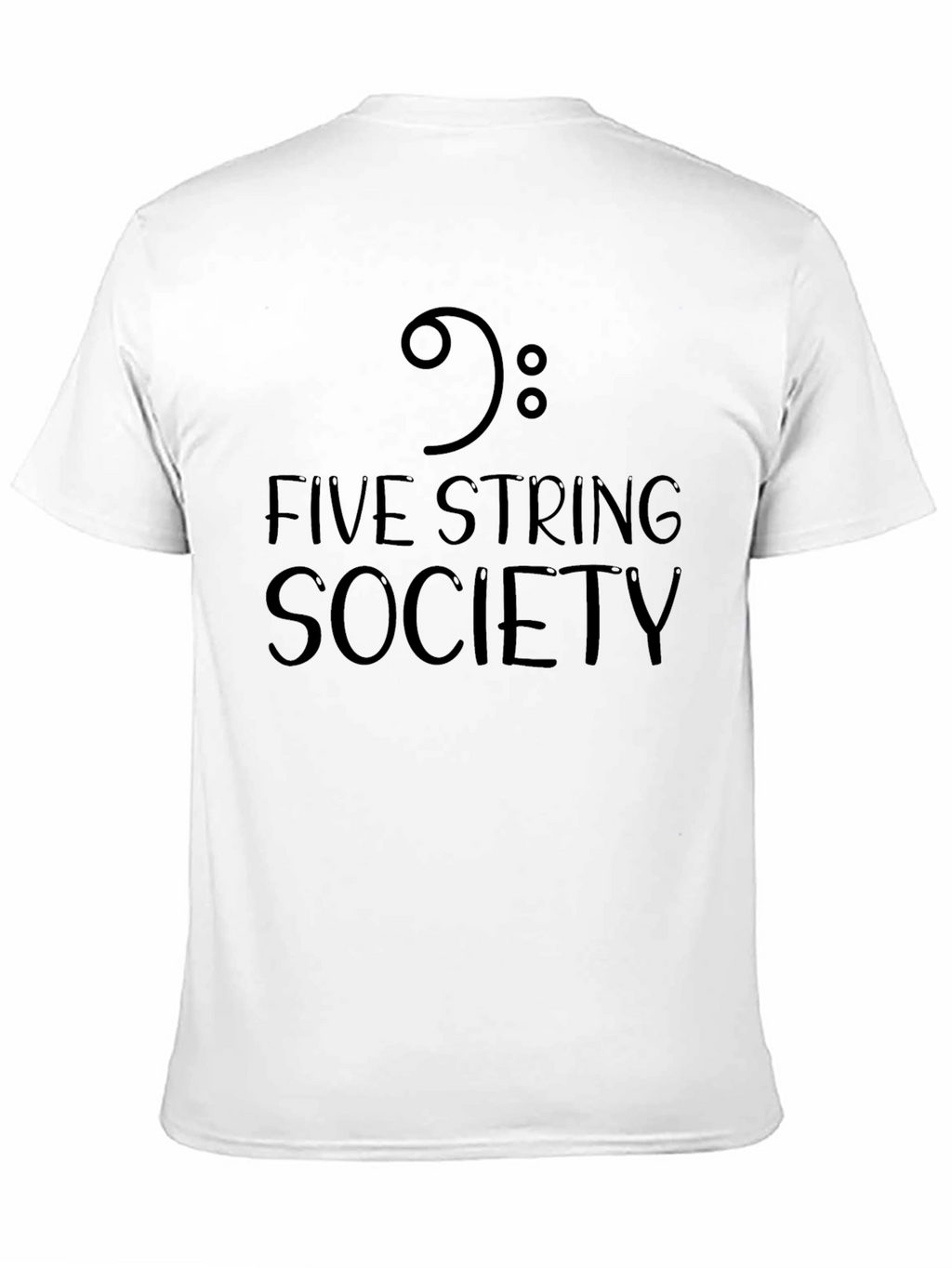 Five String Society Black T-Shirt Music Bass