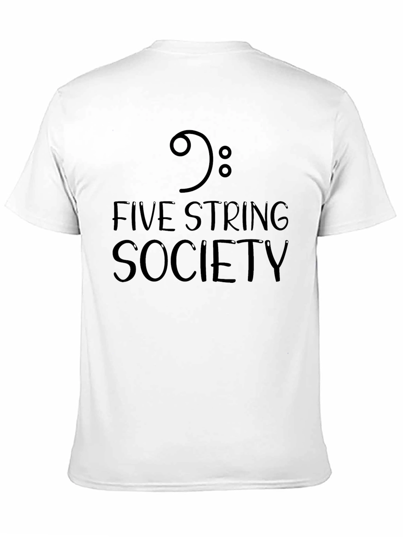 Five String Society Black T-Shirt Music Bass