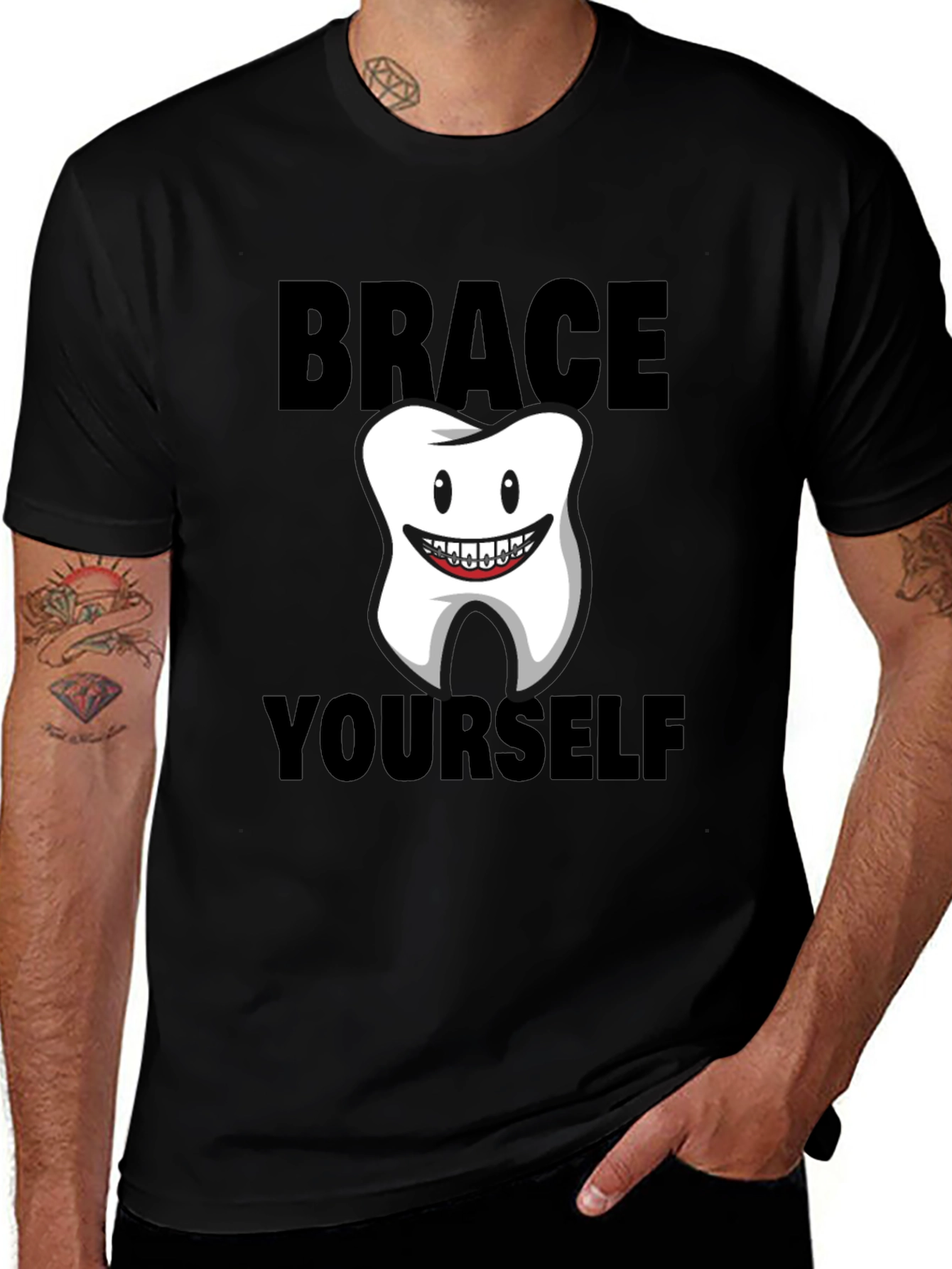 Brace Yourself Funny Tooth T-Shirt