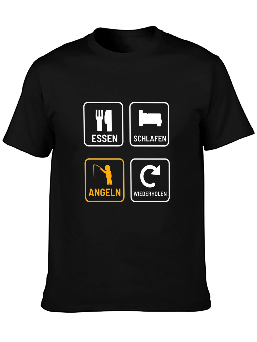 Eat Sleep Fish Repeat T-Shirt - Angeln Essen Schlafen