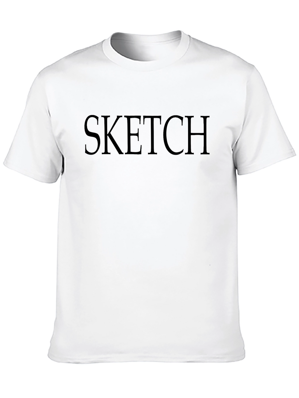 Mens Sketch Black Crew Neck T-Shirt