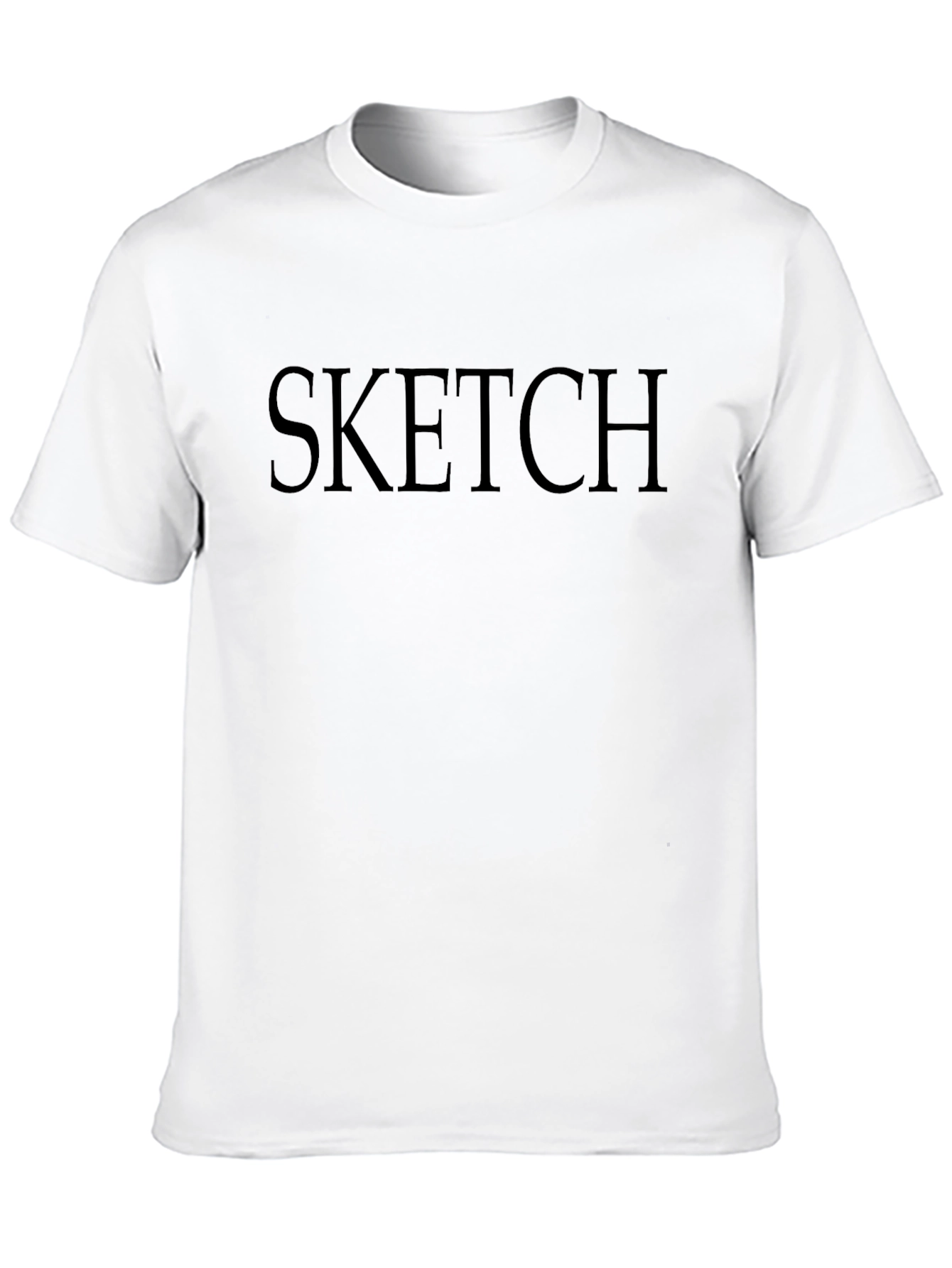 Mens Sketch Black Crew Neck T-Shirt
