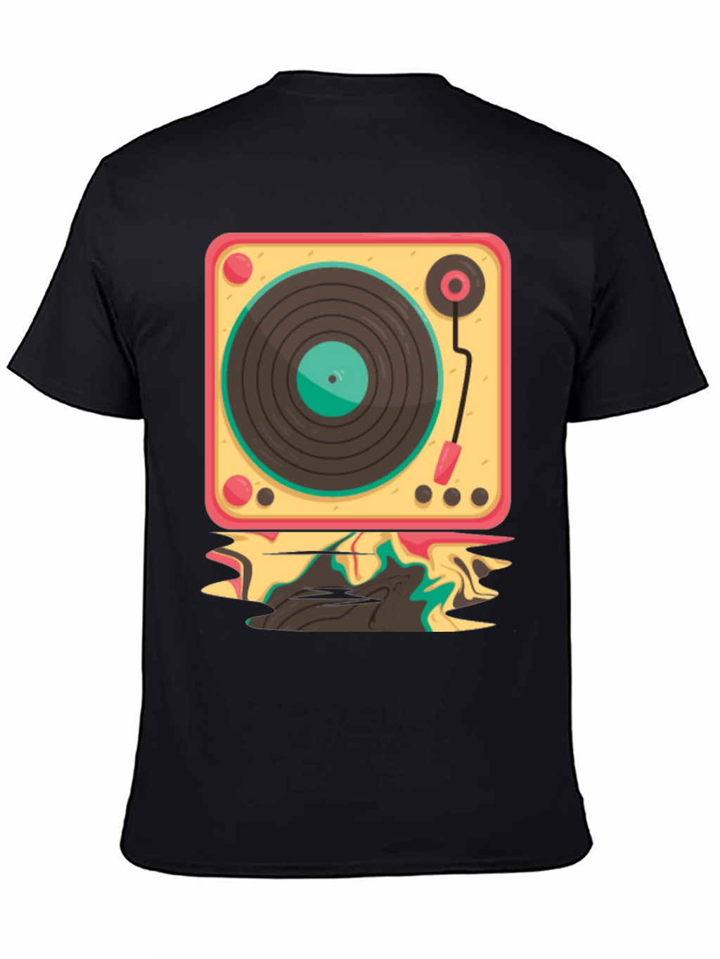 Retro Turntable Graphic Tee - Cool Music Lover Shirt