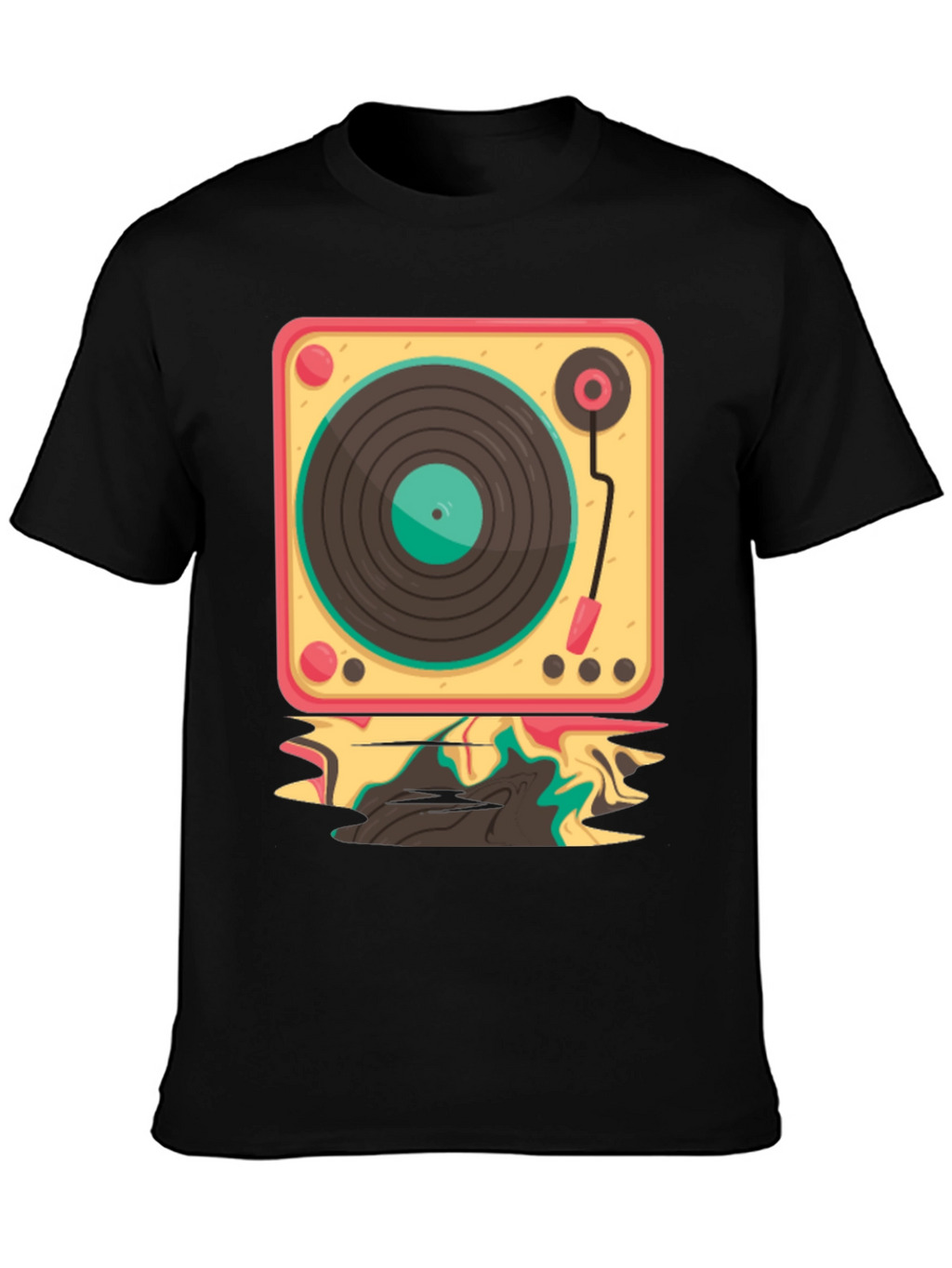 Retro Turntable Graphic Tee - Cool Music Lover Shirt