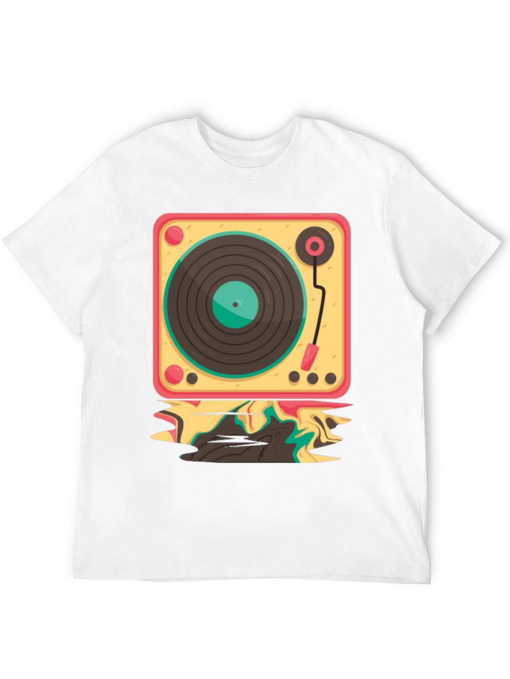 Retro Turntable Graphic Tee - Cool Music Lover Shirt