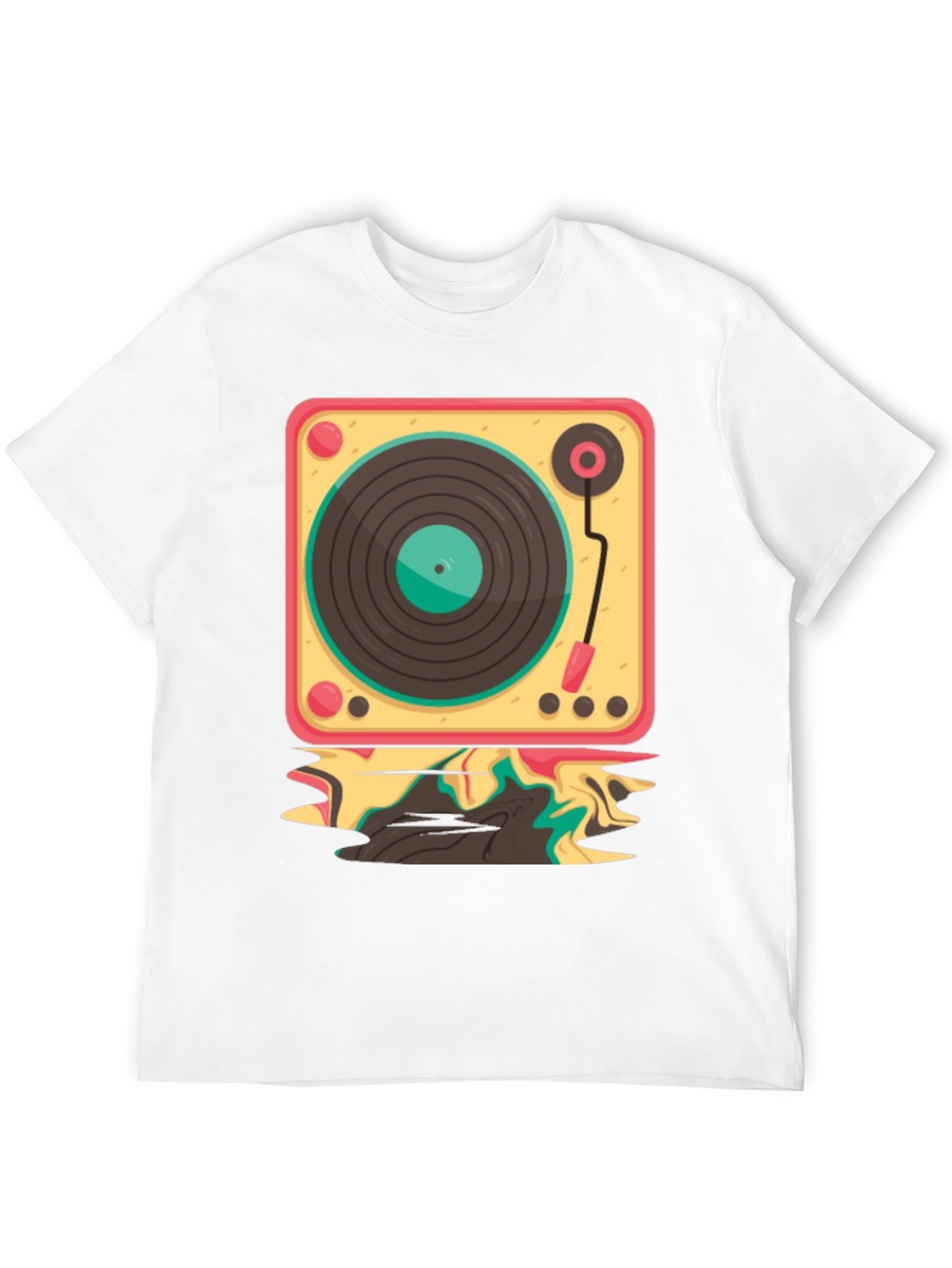 Retro Turntable Graphic Tee - Cool Music Lover Shirt