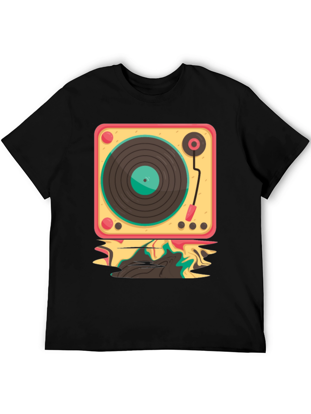 Retro Turntable Graphic Tee - Cool Music Lover Shirt