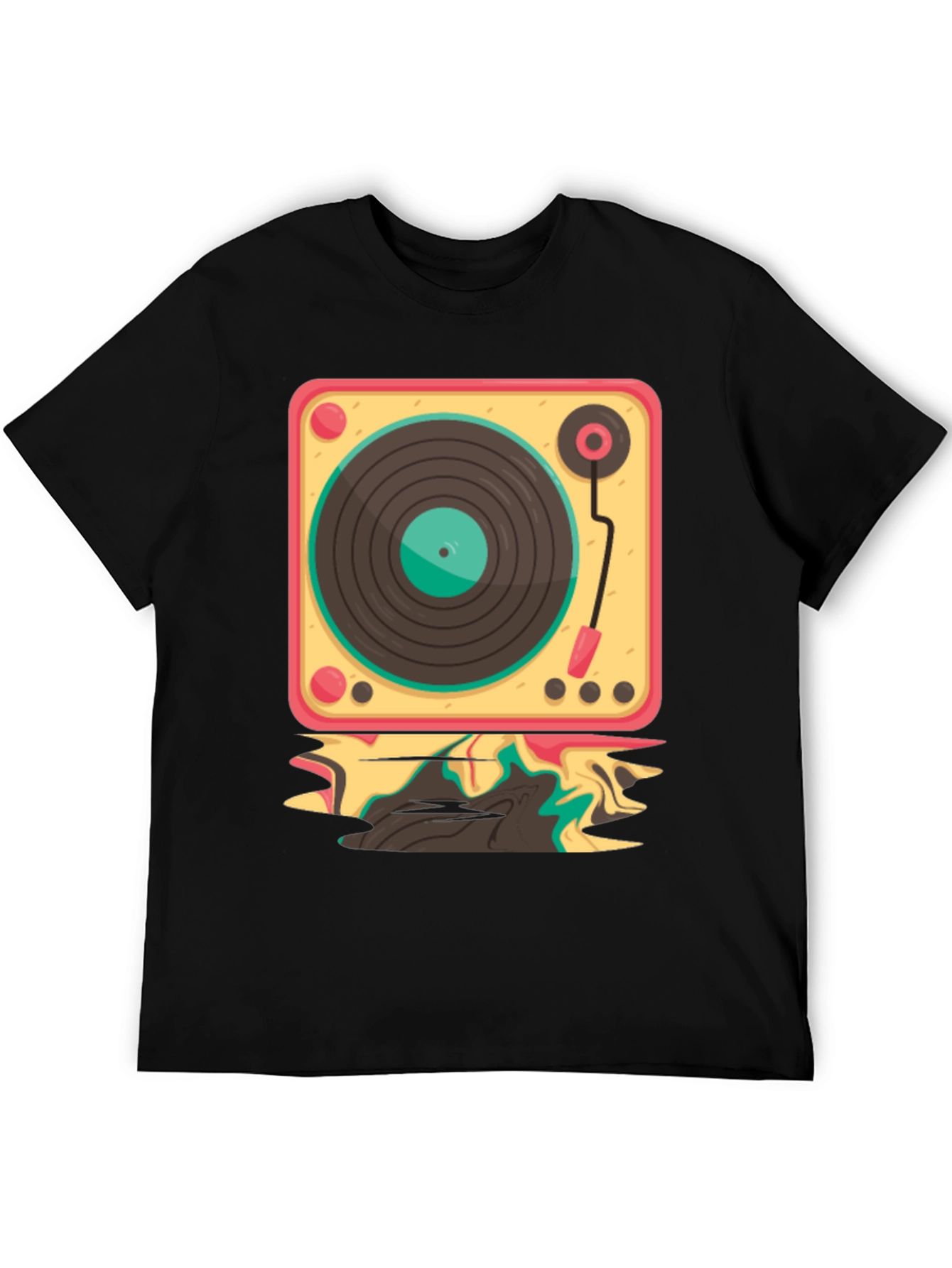Retro Turntable Graphic Tee - Cool Music Lover Shirt