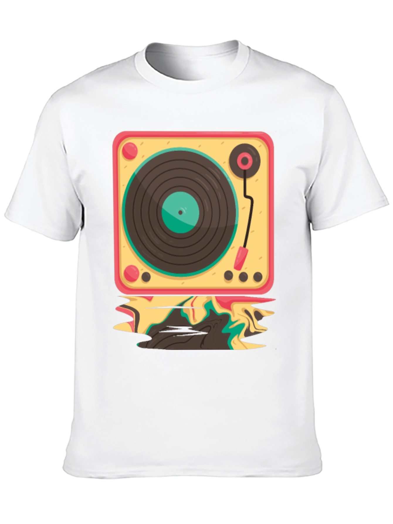 Retro Turntable Graphic Tee - Cool Music Lover Shirt
