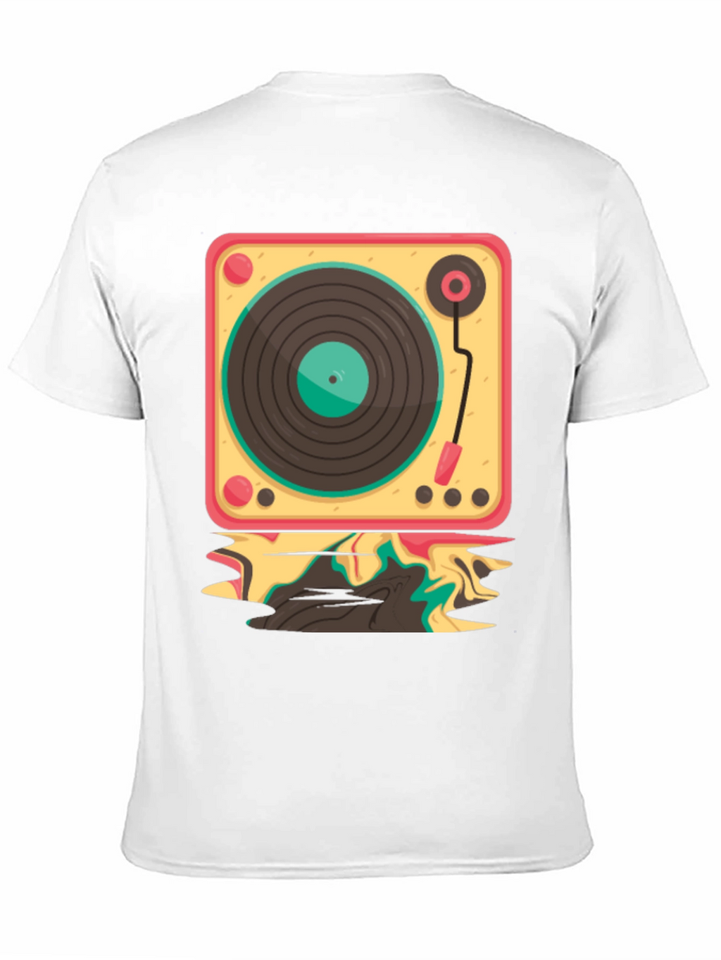 Retro Turntable Graphic Tee - Cool Music Lover Shirt