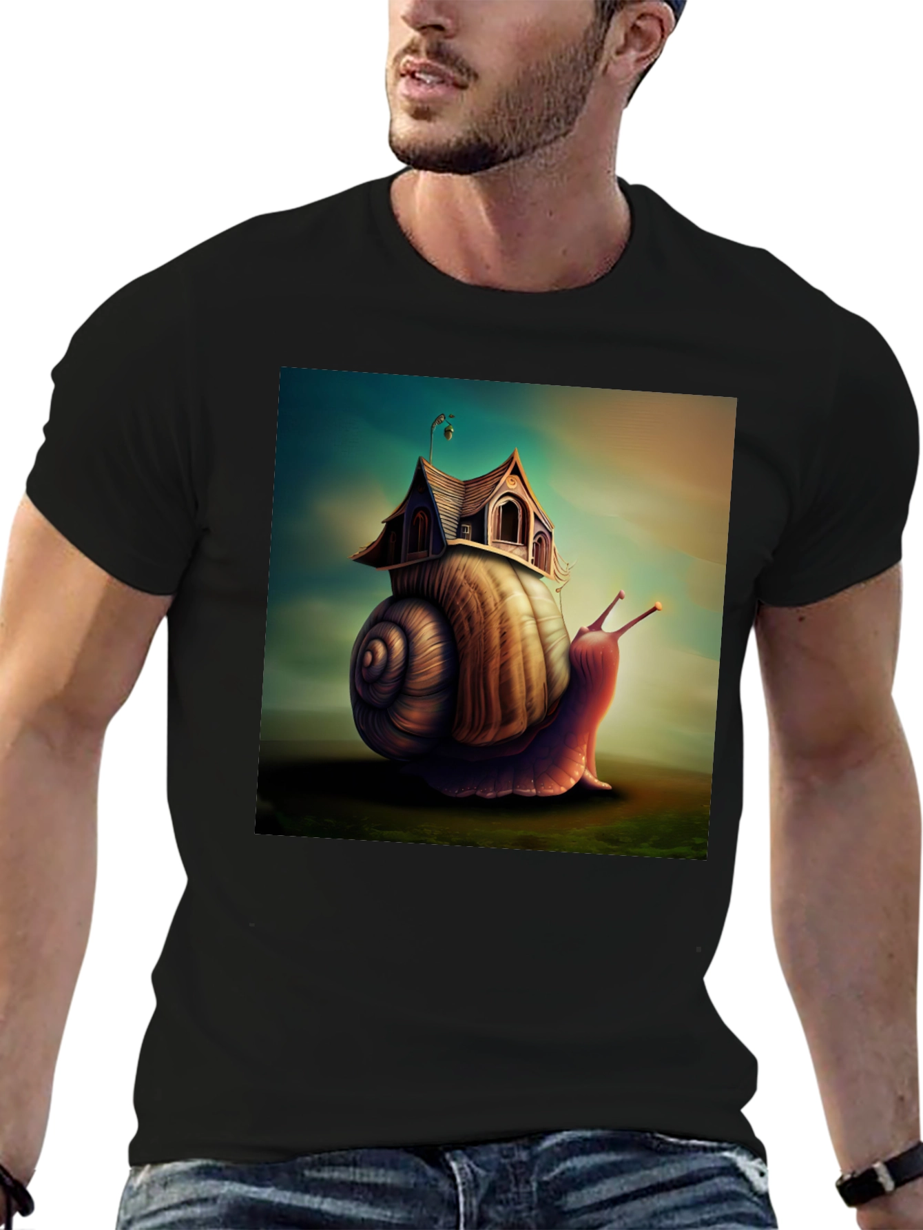 Whimsical Snail House Tee