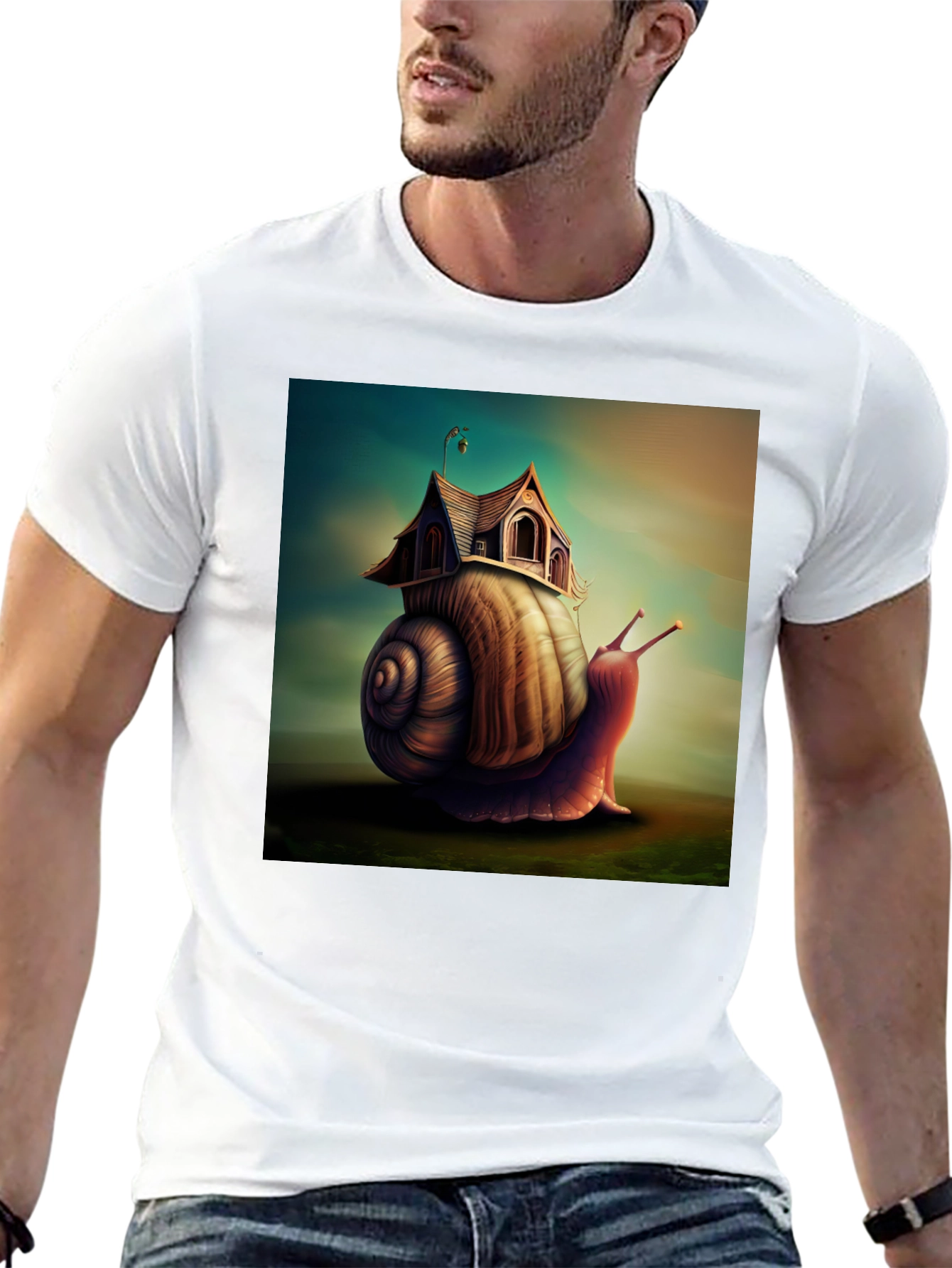 Whimsical Snail House Tee