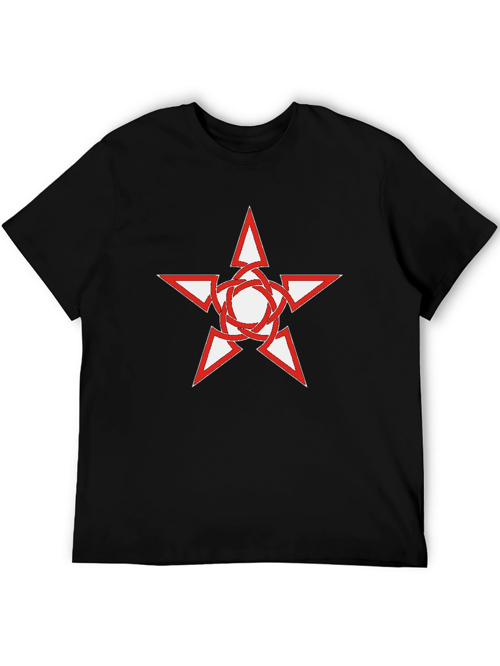 Black T-Shirt with Star Graphic