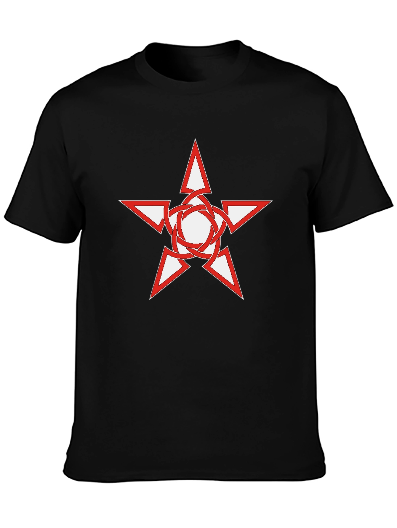 Black T-Shirt with Star Graphic