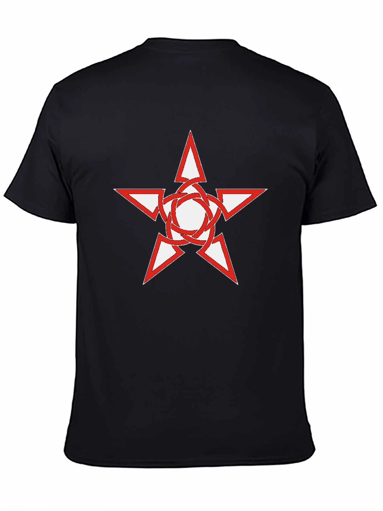 Black T-Shirt with Star Graphic