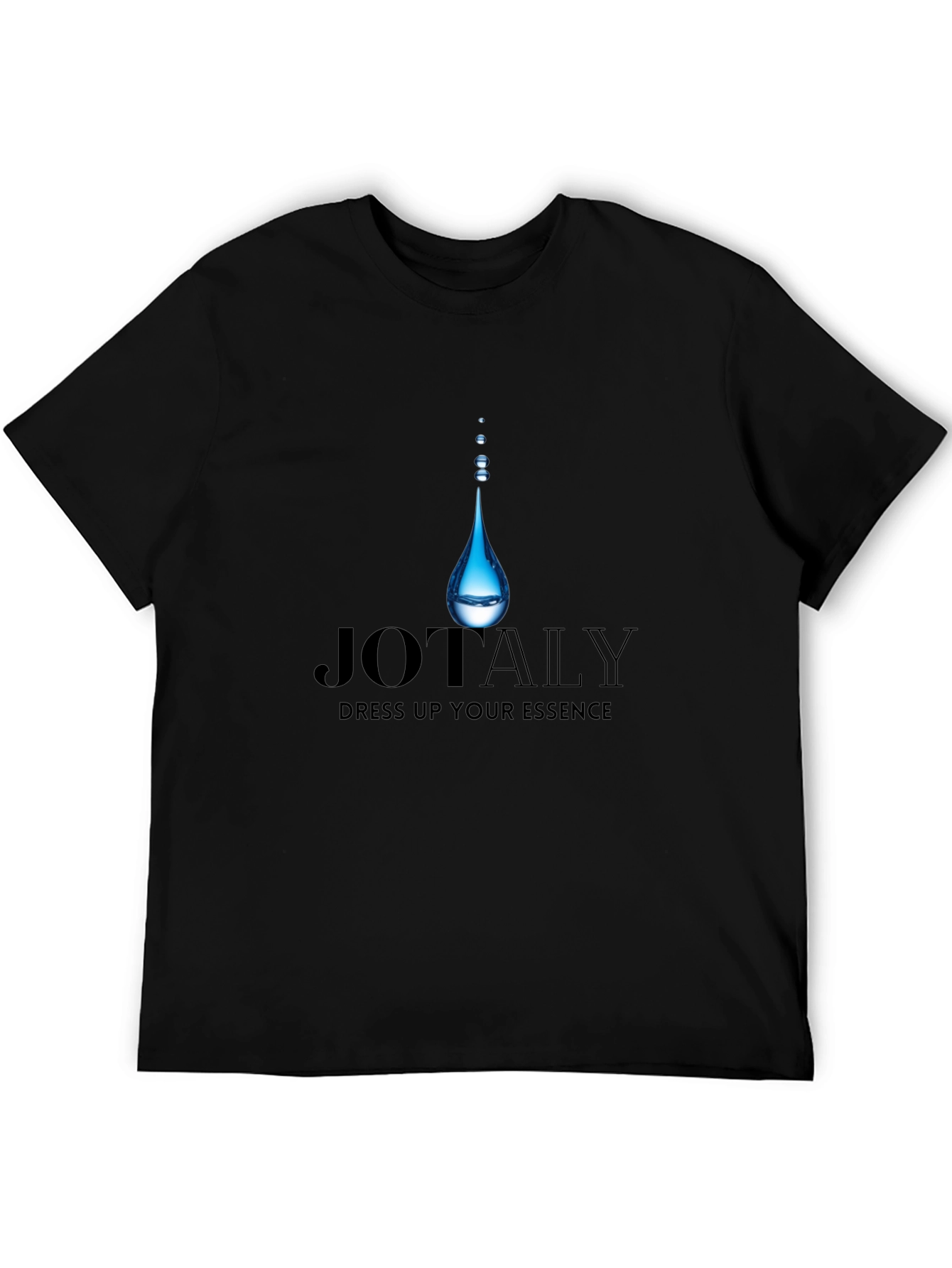 JOTALY Mens Black Graphic Tee - Dress Up Your Essence