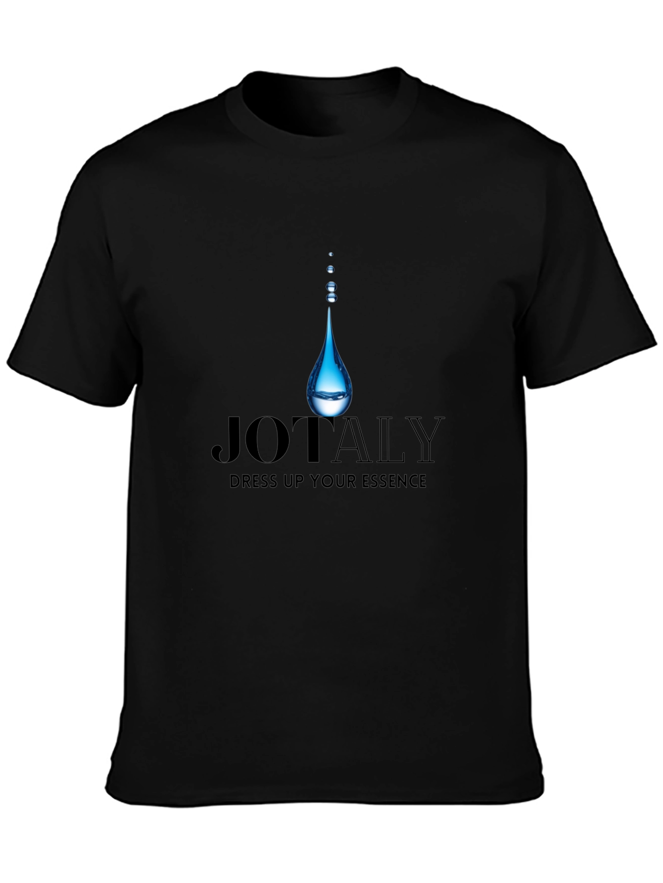 JOTALY Mens Black Graphic Tee - Dress Up Your Essence