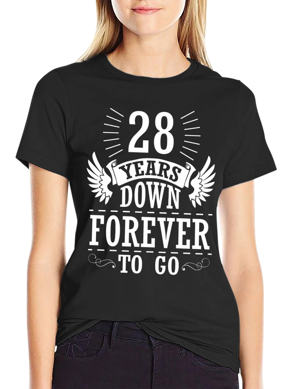 28 Years Down Forever To Go Graphic Tee