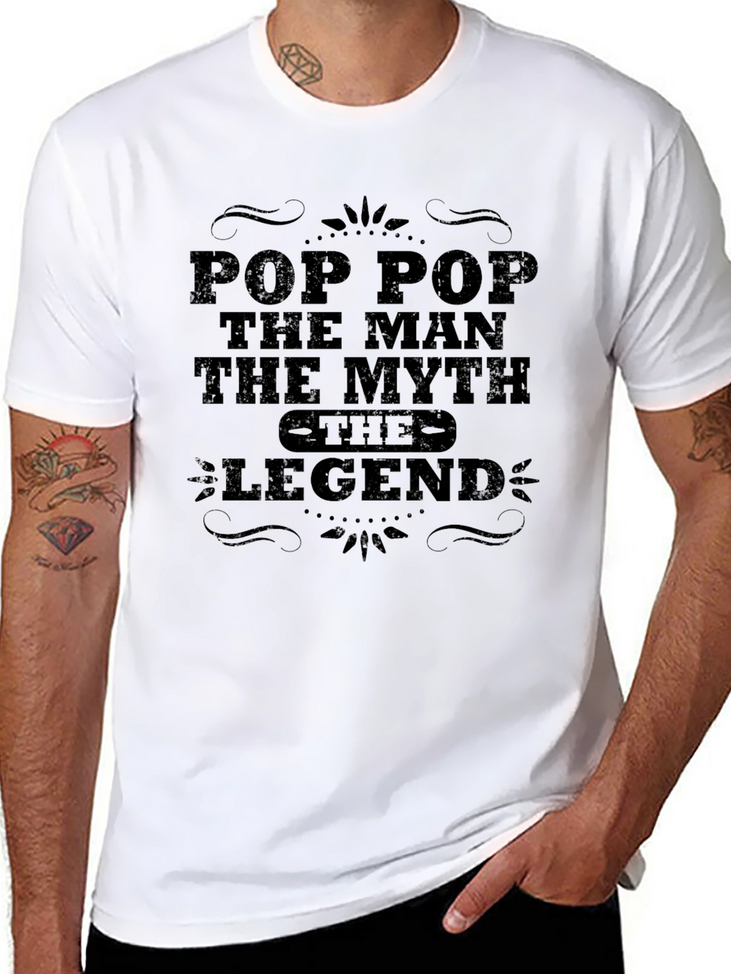 Pop Pop Legend Graphic Tee - Black T-Shirt