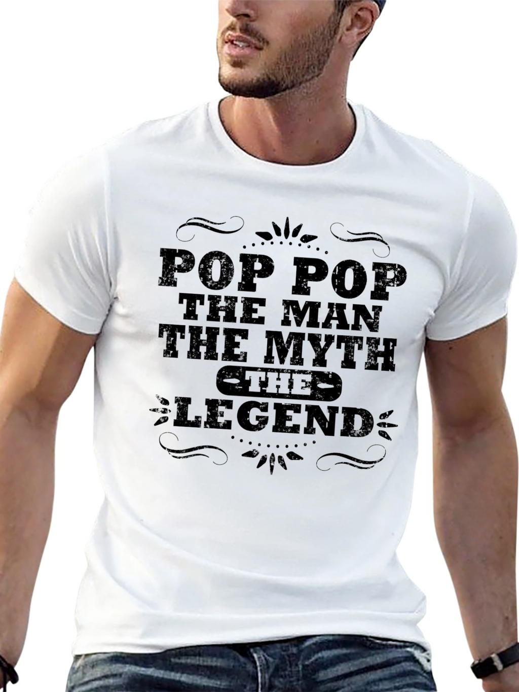 Pop Pop Legend Graphic Tee - Black T-Shirt