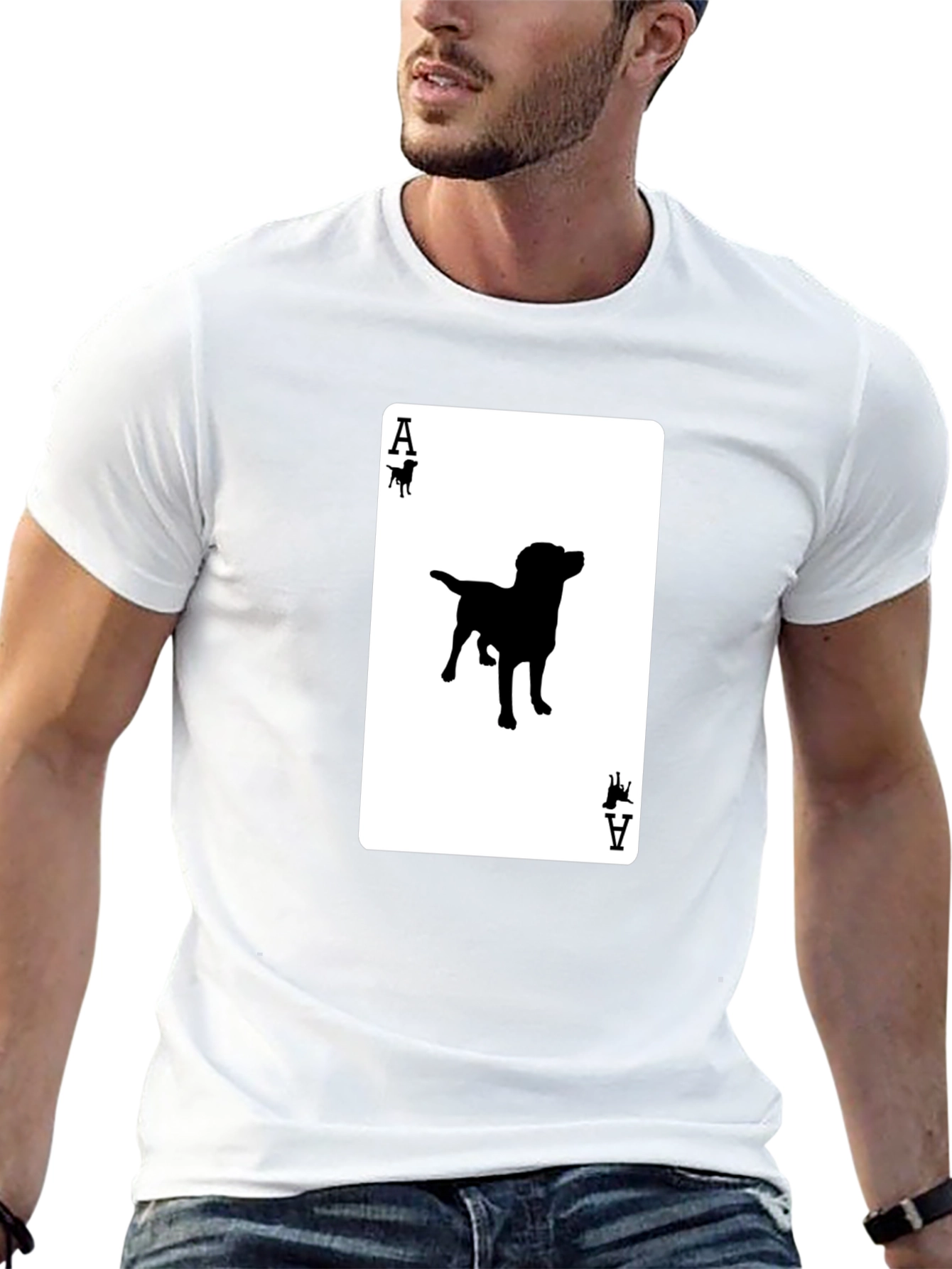 Ace of Dogs T-Shirt - Novelty Canine Card Tee