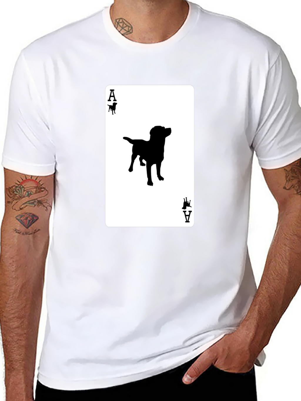 Ace of Dogs T-Shirt - Novelty Canine Card Tee