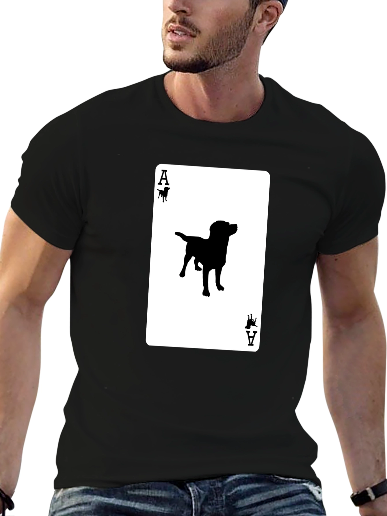 Ace of Dogs T-Shirt - Novelty Canine Card Tee