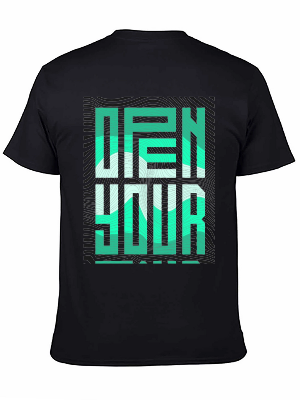 Open Your Mind Graphic Tee - Stylish Black T-Shirt