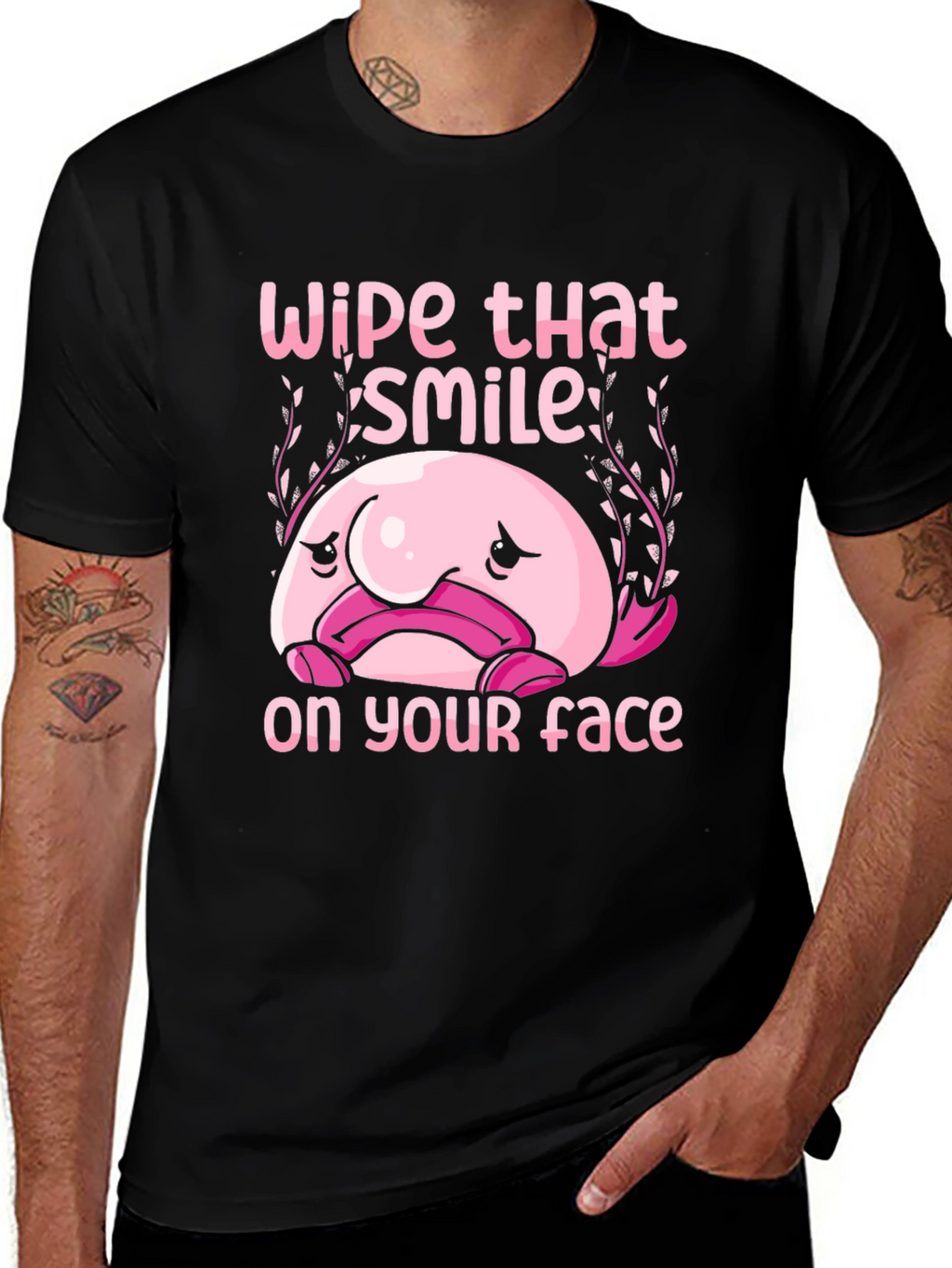 Funny Blobfish T-Shirt - Wipe That Smile Off