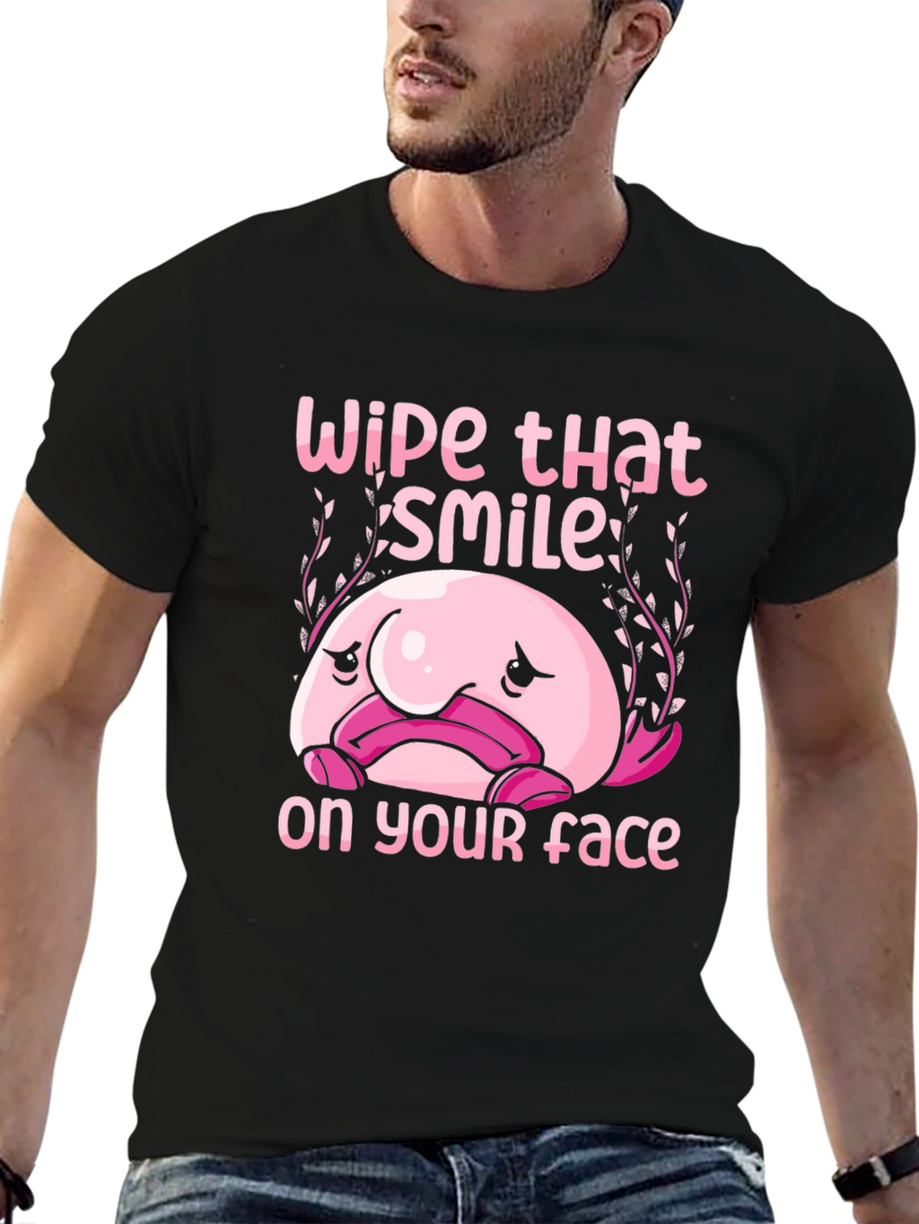 Funny Blobfish T-Shirt - Wipe That Smile Off