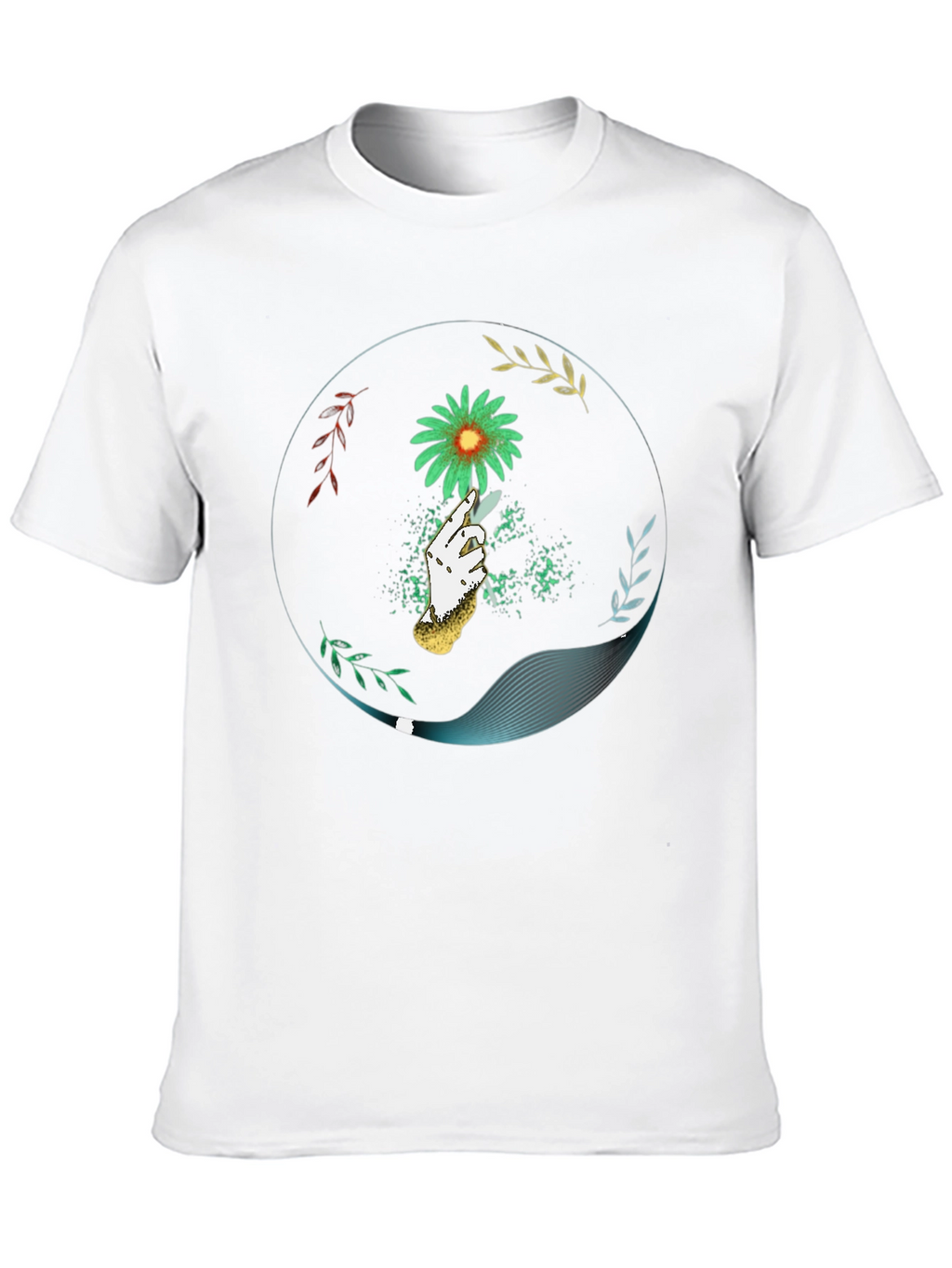 Floral Hand Graphic Tee - Unique Style