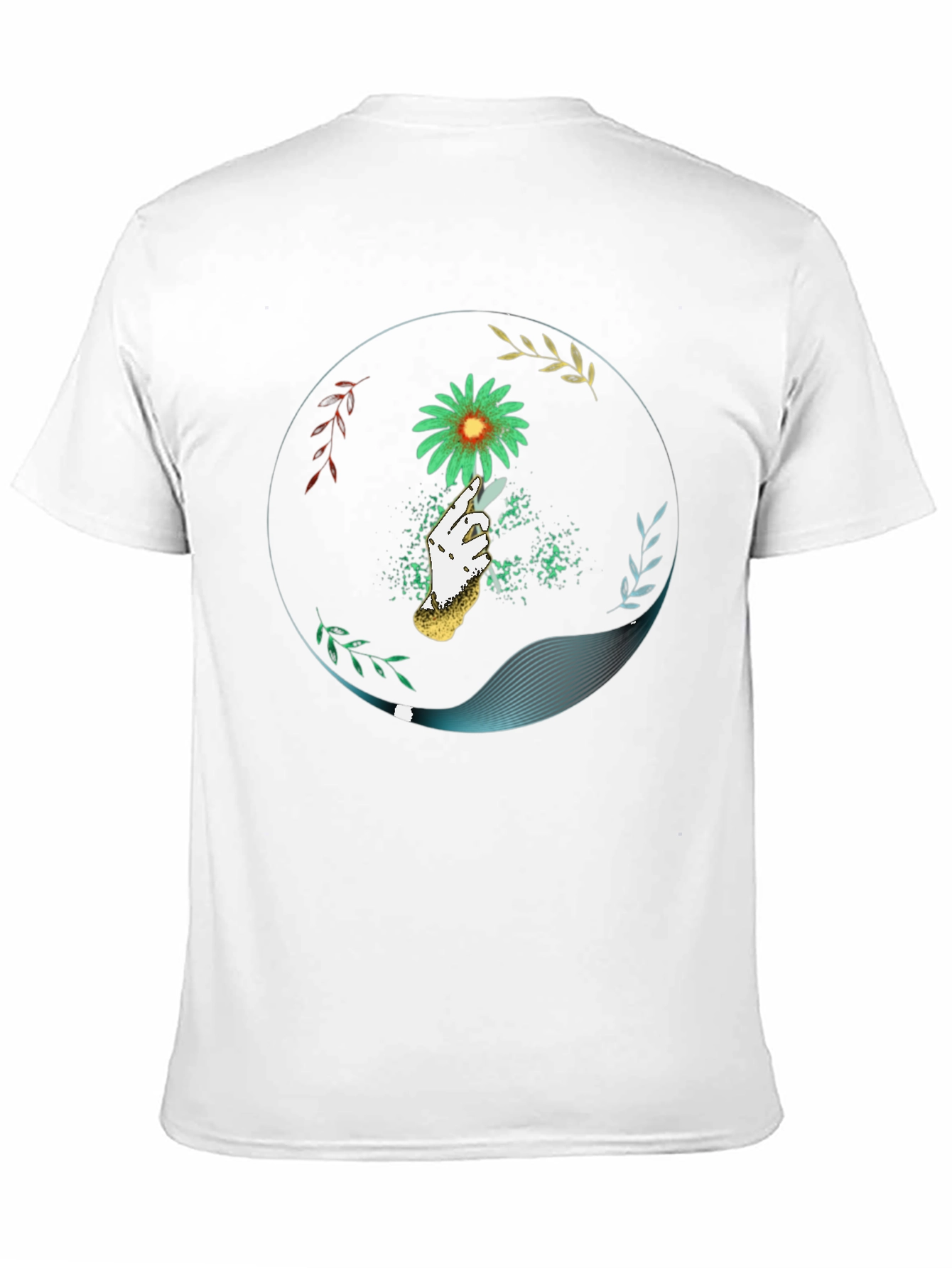 Floral Hand Graphic Tee - Unique Style