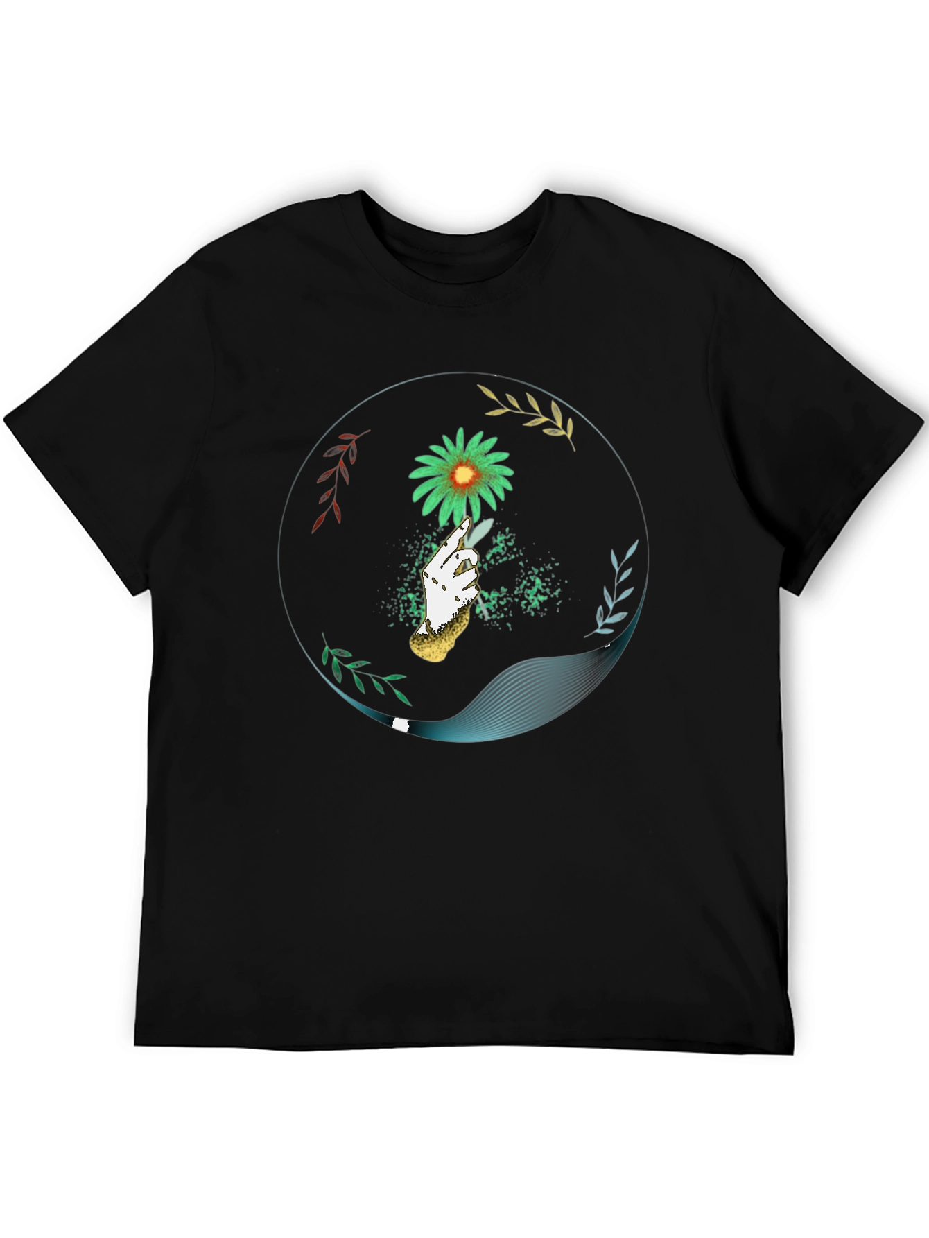 Floral Hand Graphic Tee - Unique Style