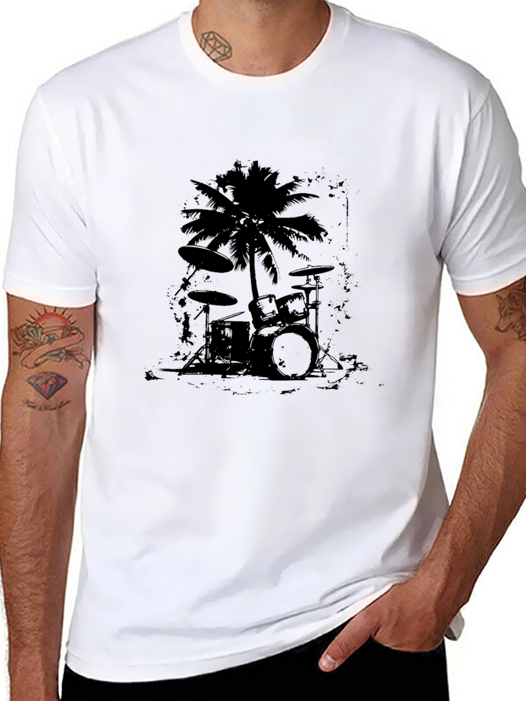 Palm Tree Drum Set T-Shirt