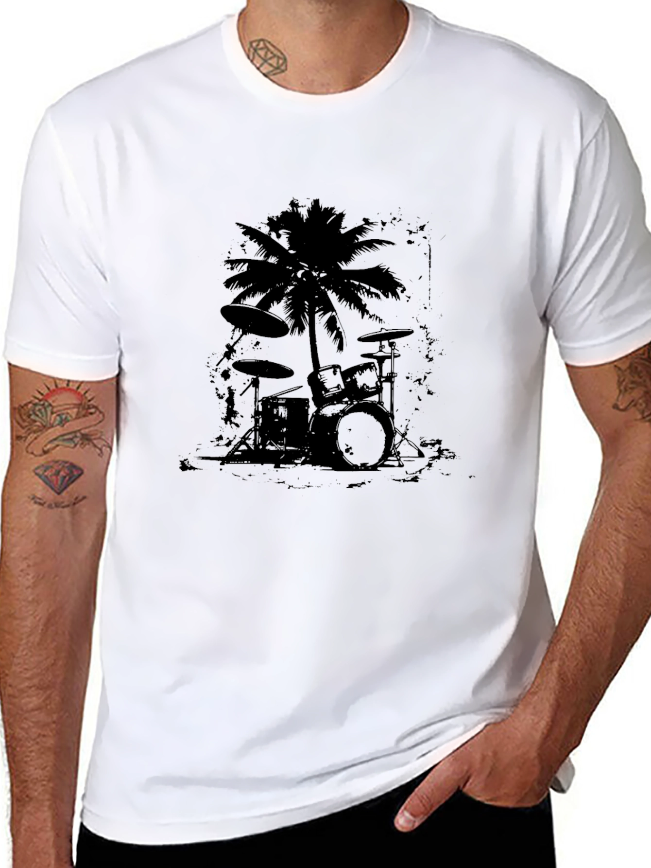 Palm Tree Drum Set T-Shirt