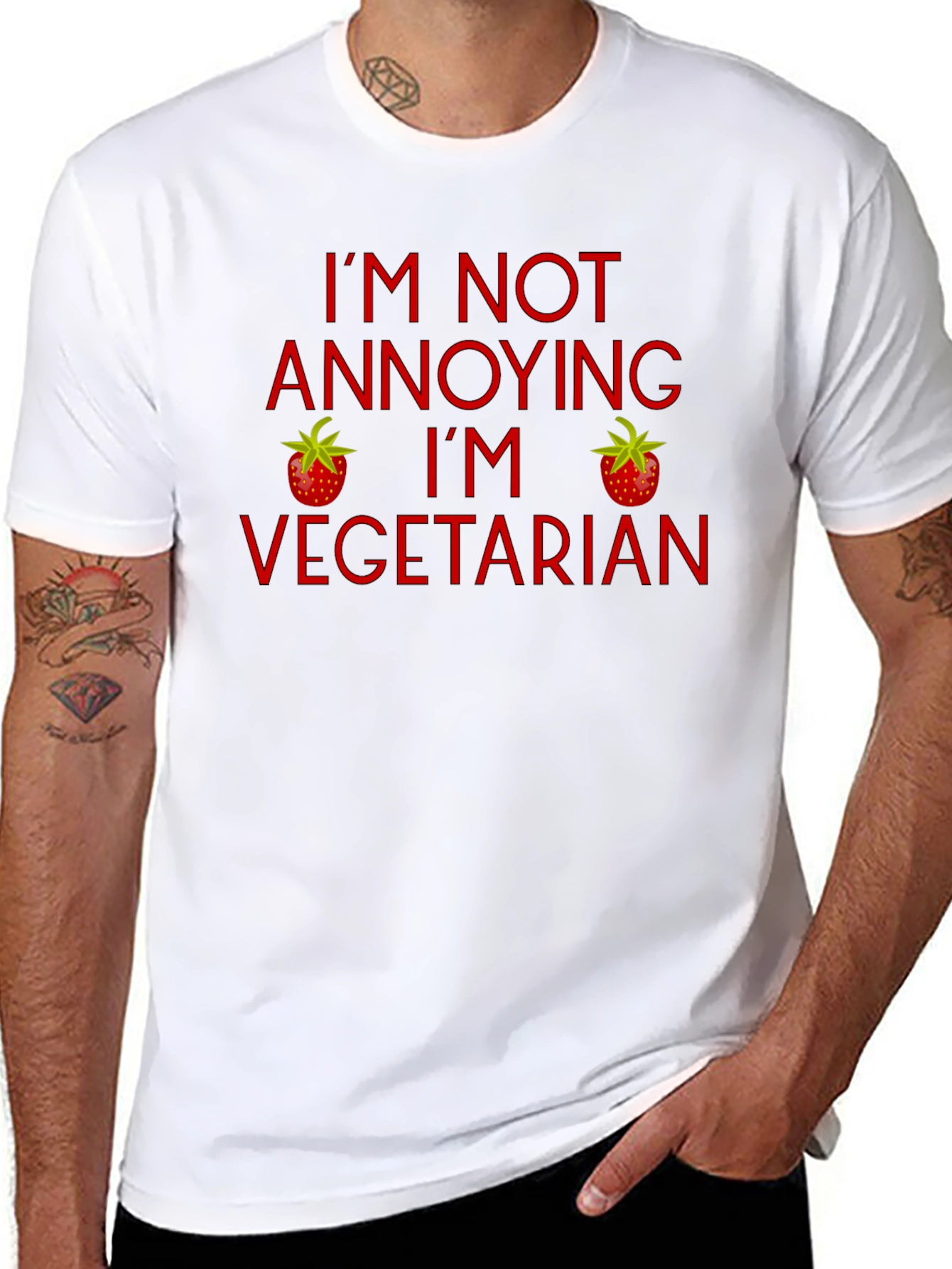 Funny Vegetarian T-Shirt - Im Not Annoying