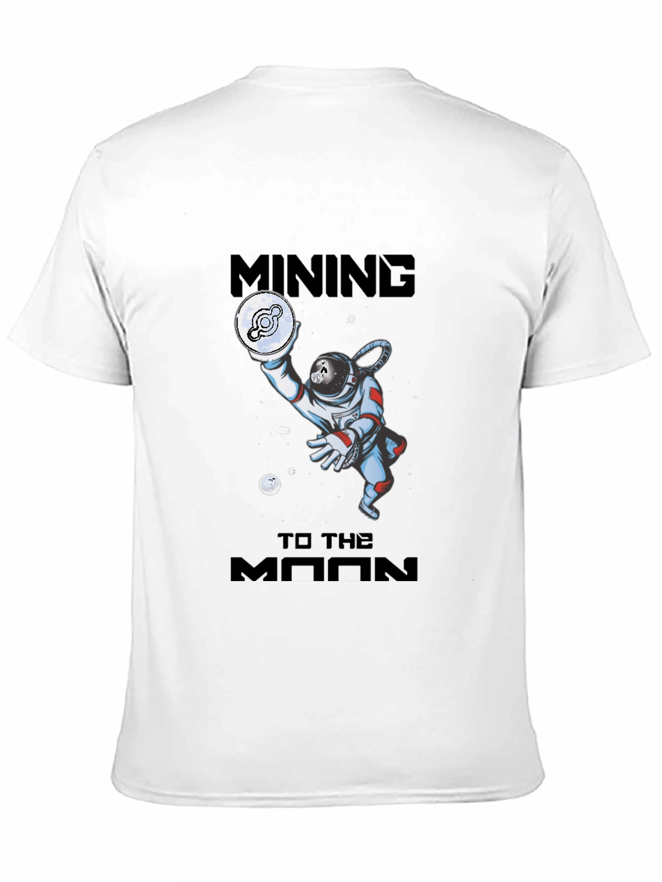 Mining To The Moon Black T-Shirt
