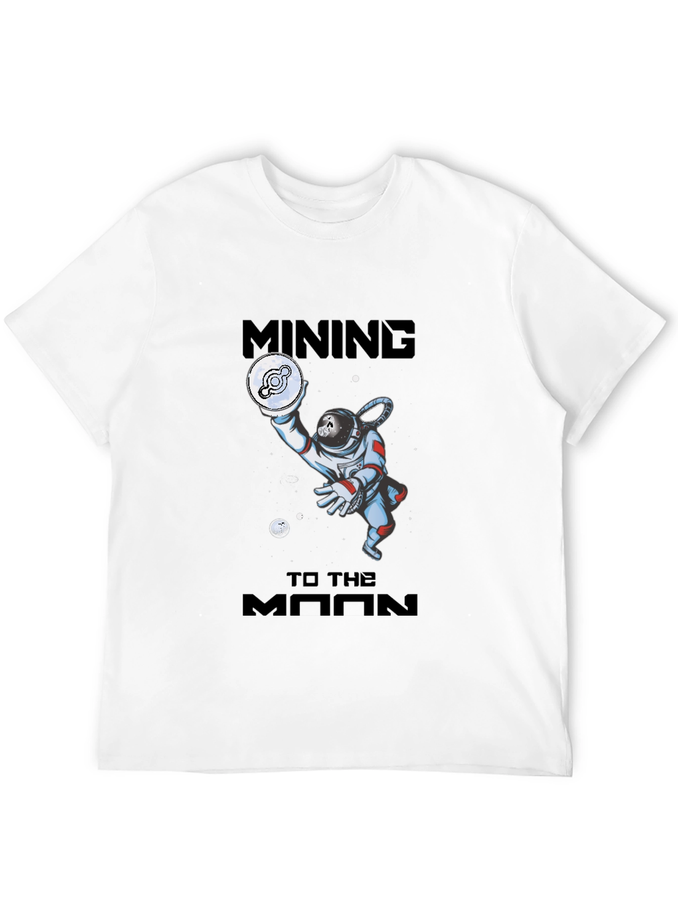 Mining To The Moon Black T-Shirt