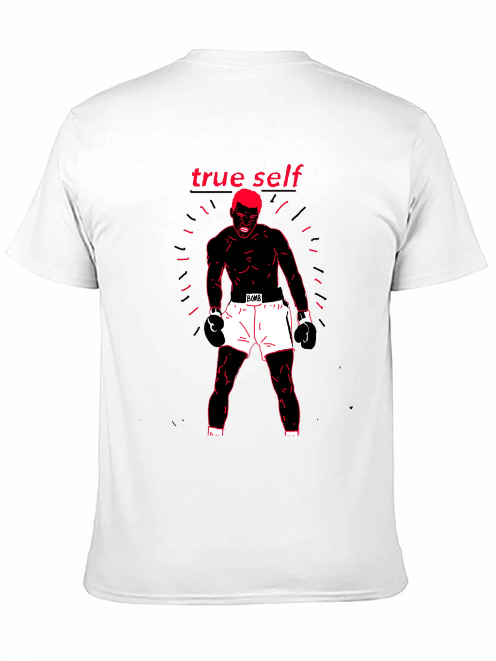 True Self Black Graphic Print Tee