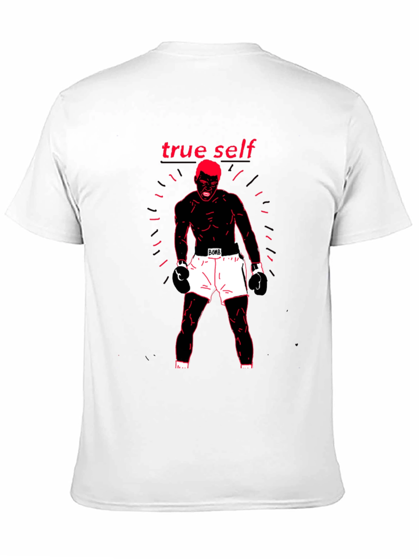 True Self Black Graphic Print Tee
