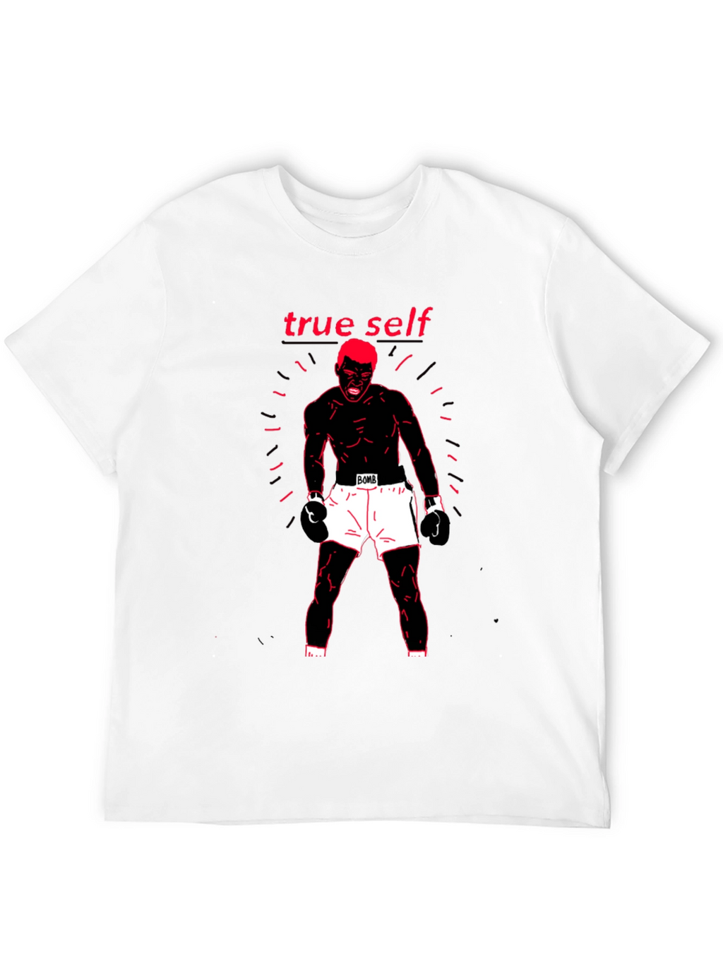 True Self Black Graphic Print Tee