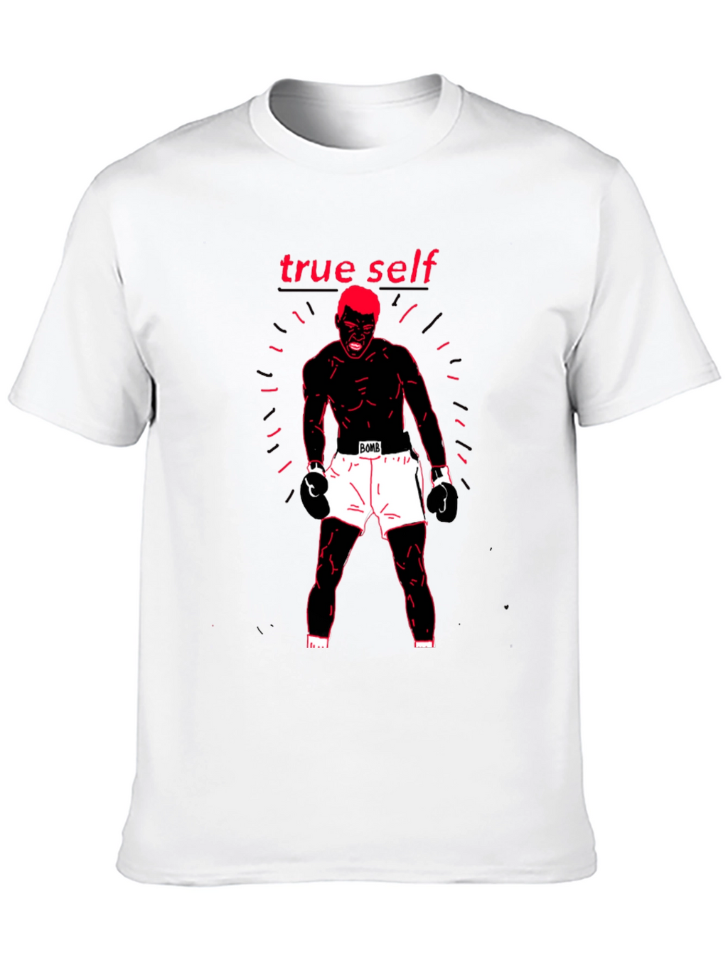 True Self Black Graphic Print Tee