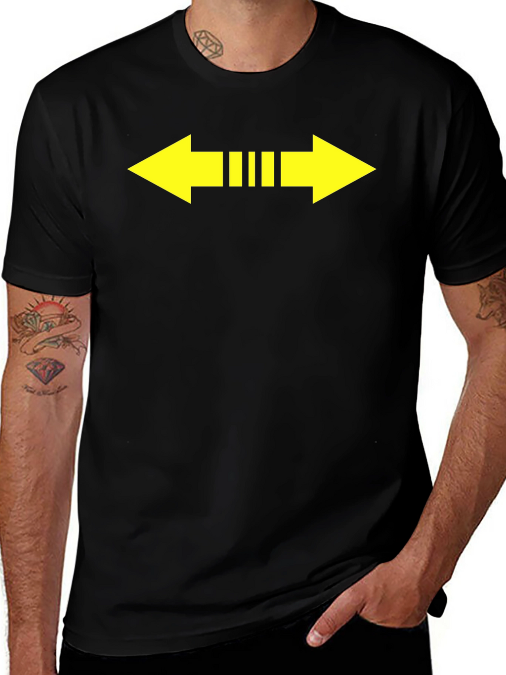 Arrow Direction Black T-Shirt