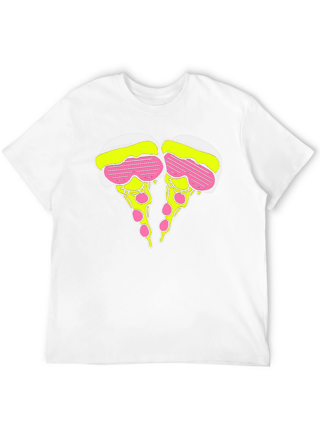 Novelty Pizza Slice Graphic T-Shirt - Black