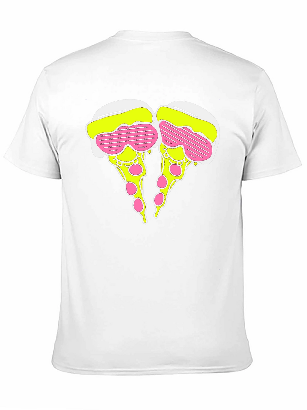 Novelty Pizza Slice Graphic T-Shirt - Black