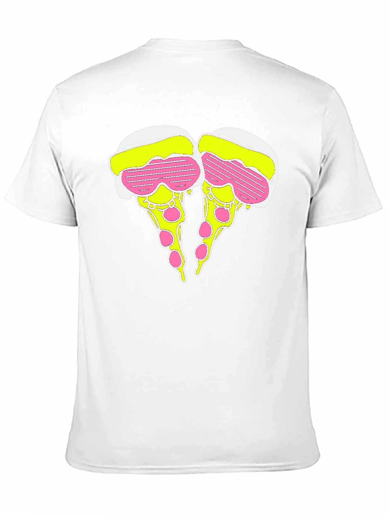 Novelty Pizza Slice Graphic T-Shirt - Black