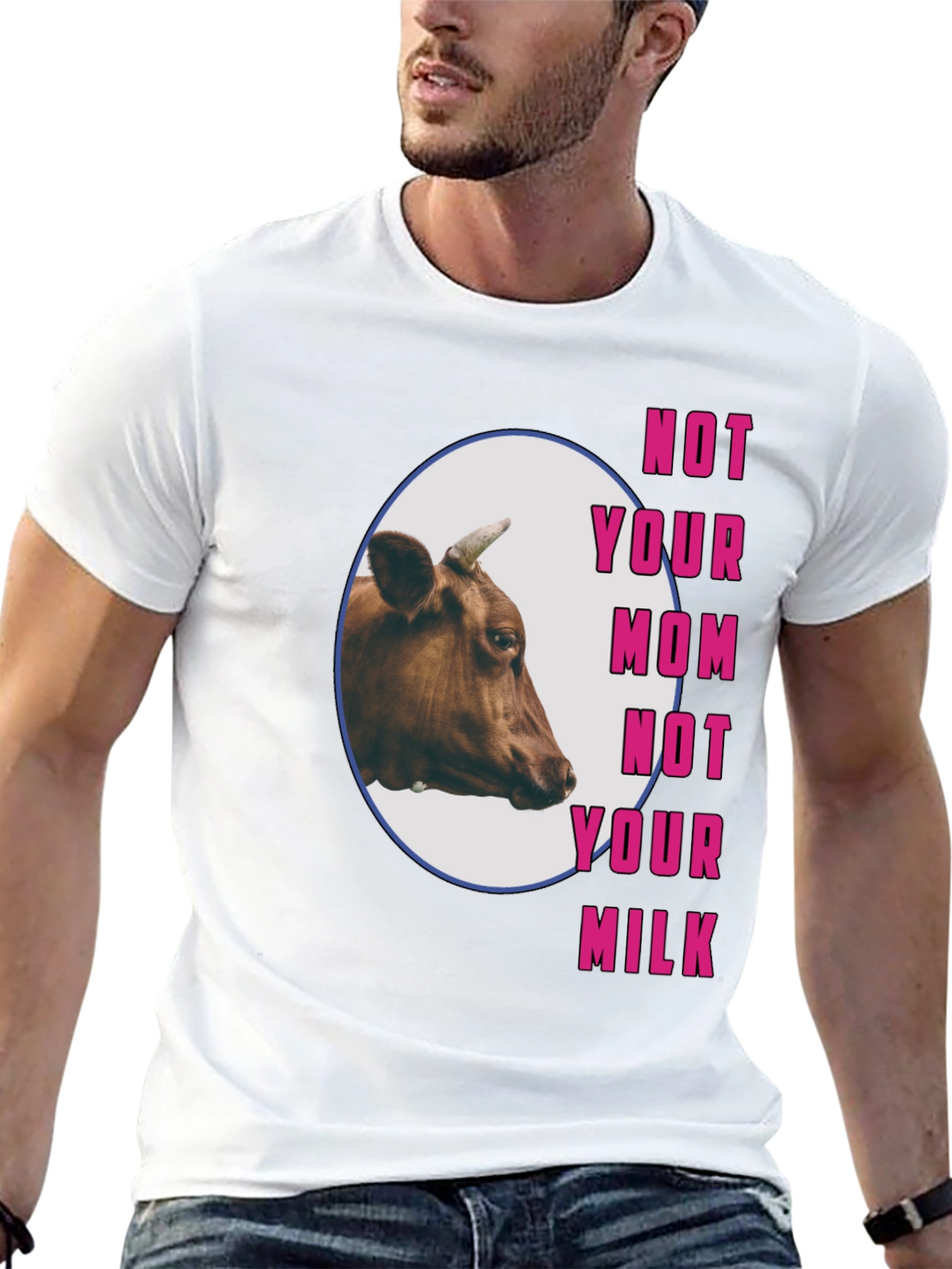 Vegan T-Shirt: Not Your Mom Not Your Milk Cow Tee