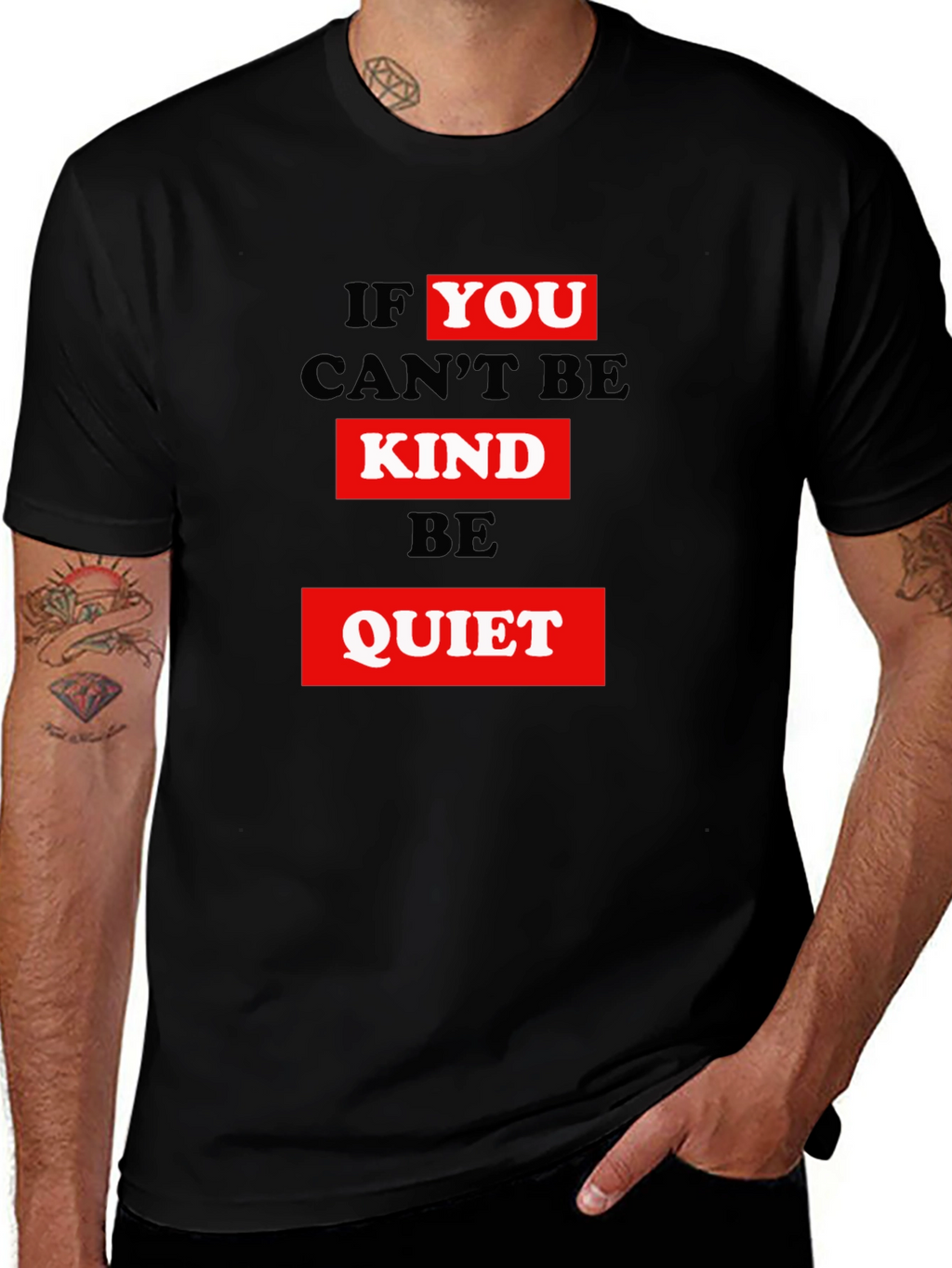 Kindness Graphic Tee - Be Quiet Slogan