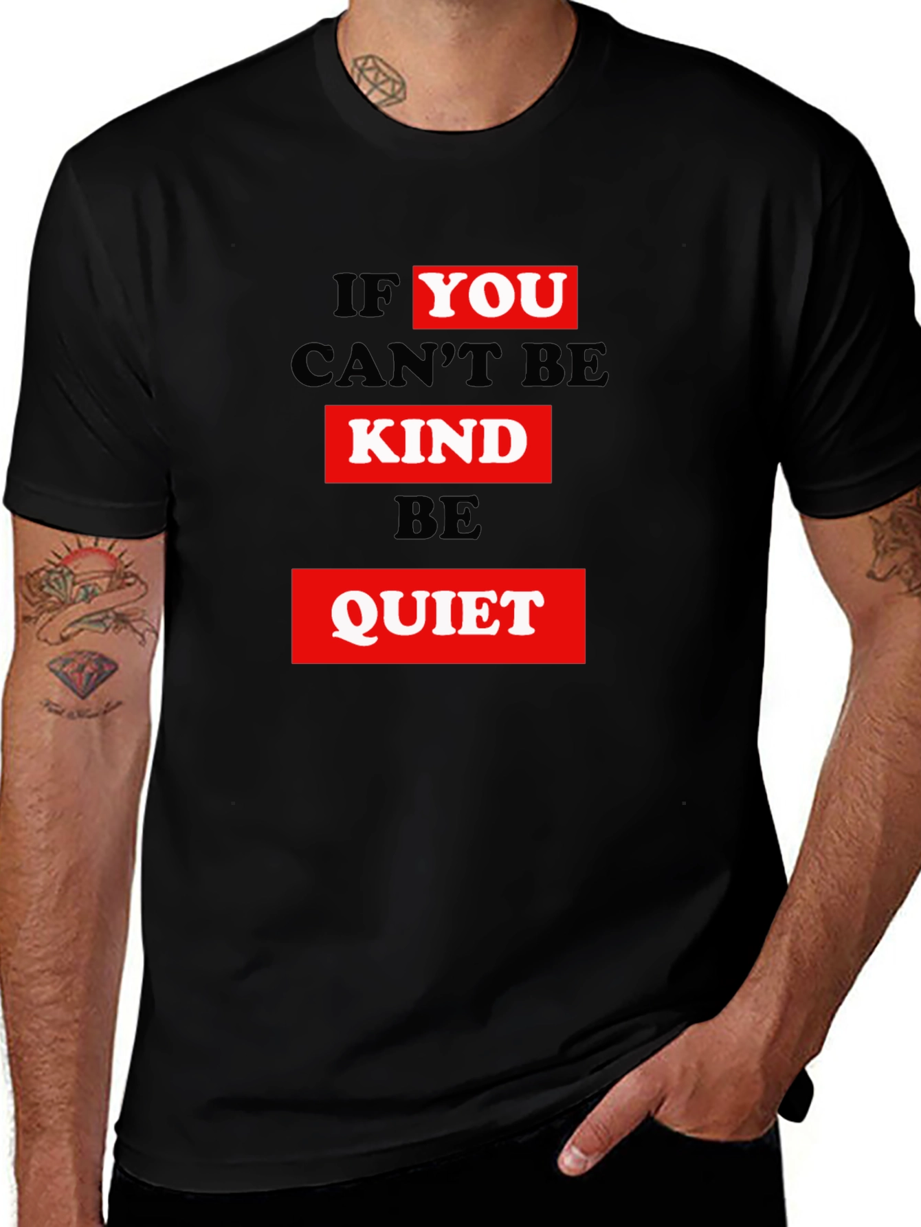 Kindness Graphic Tee - Be Quiet Slogan