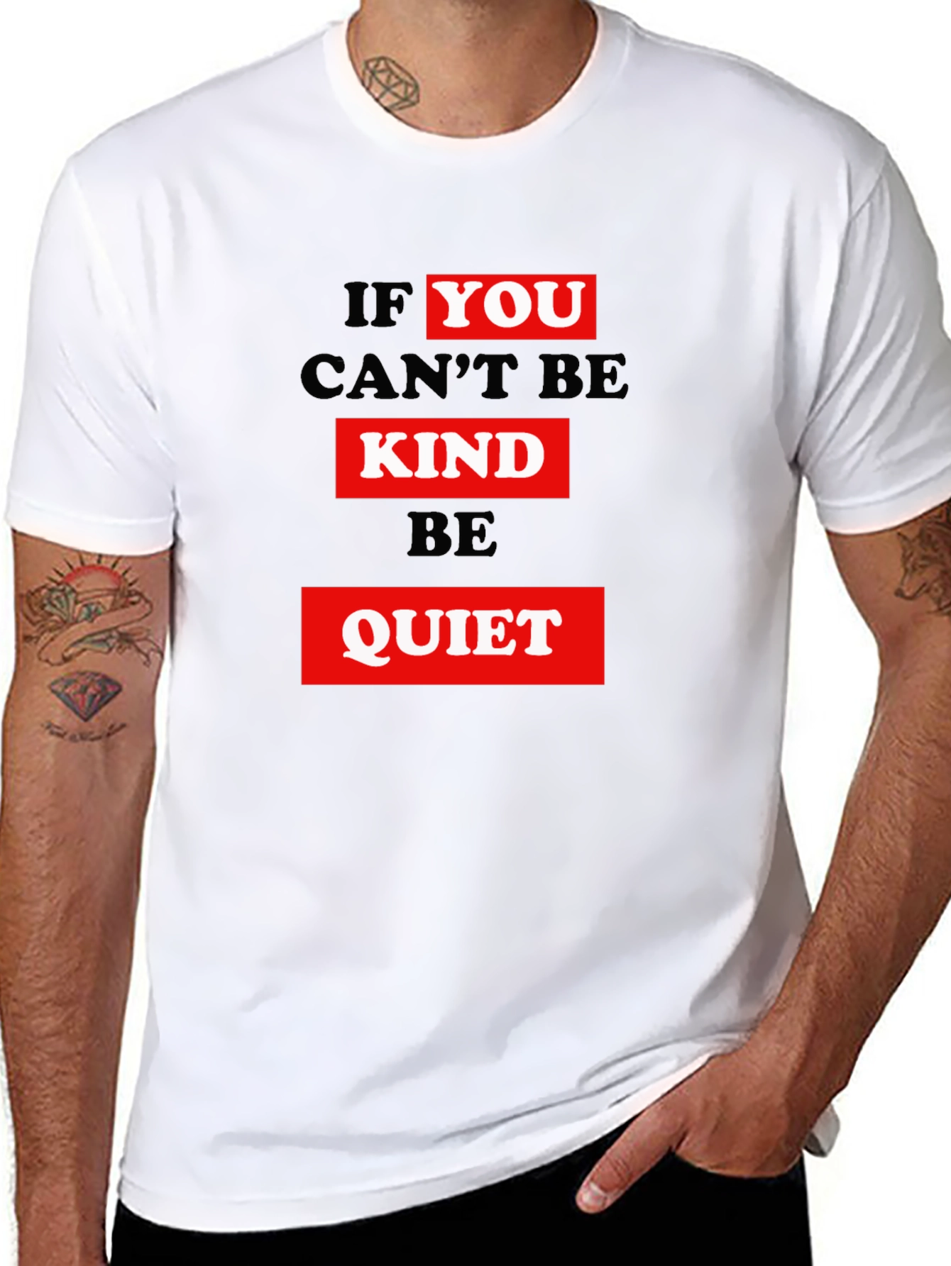 Kindness Graphic Tee - Be Quiet Slogan